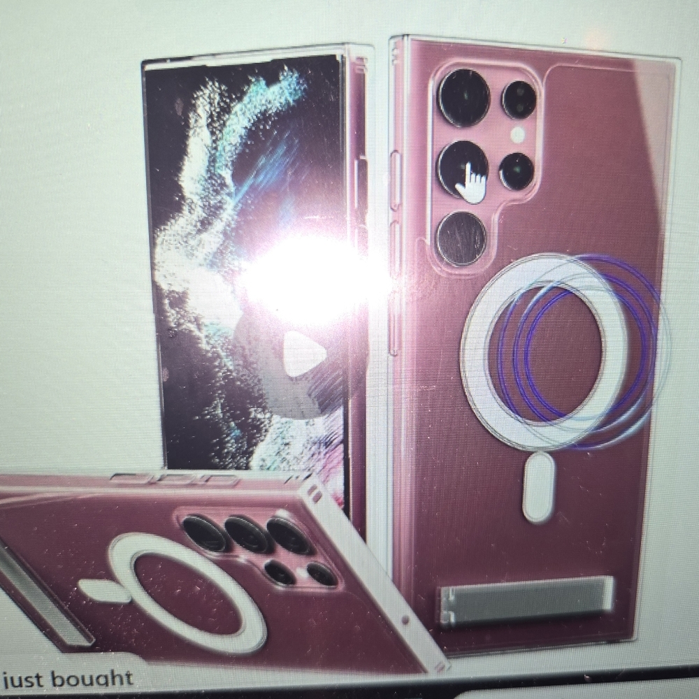 Clear Magnetic Phone CASE with kickstand for Samsung Galaxy S24 PLUS NEW